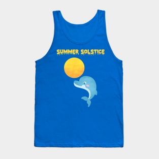 Enjoy sunlight with Dolphin in Summer Solstice Tank Top